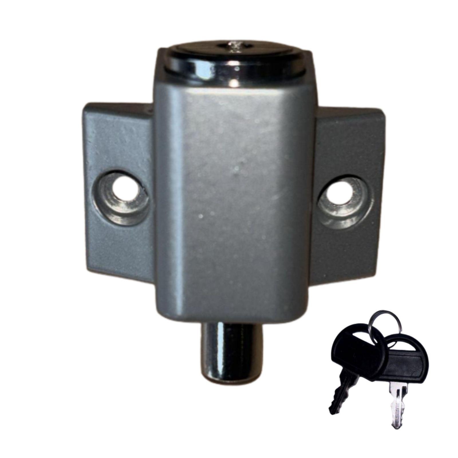 Mini Push Lock Silver Grey single
