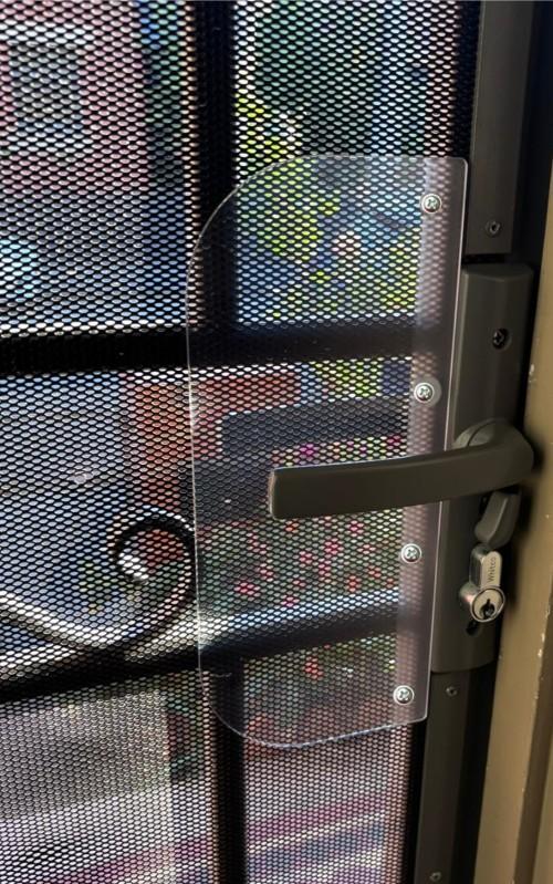 Security Screen Door Lock Guard Frame Mount Shield