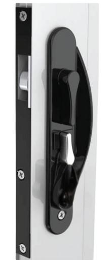 Sliding Security Barrier Door Lock Black no cylinder