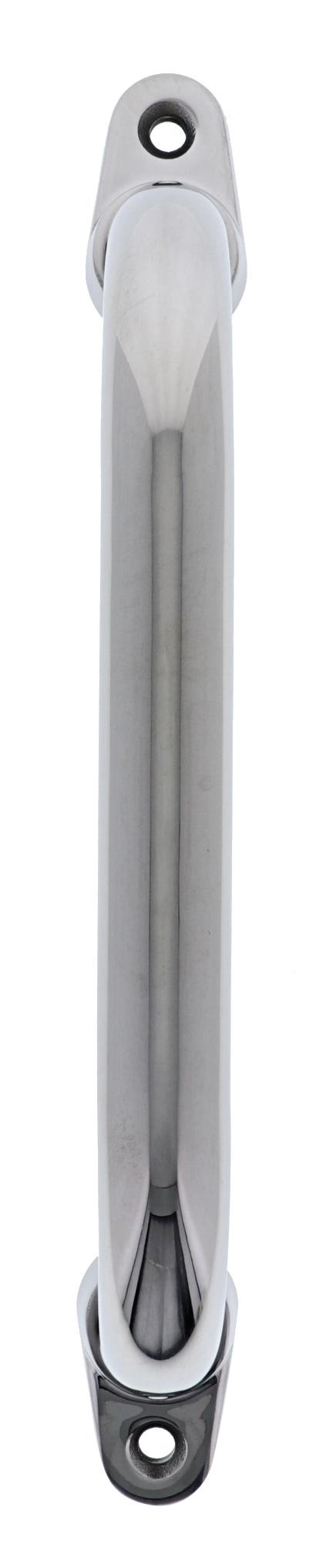 Single Hole Grab Rail, 32mm x 225mm, Raised flange, Polished Stainless Steel