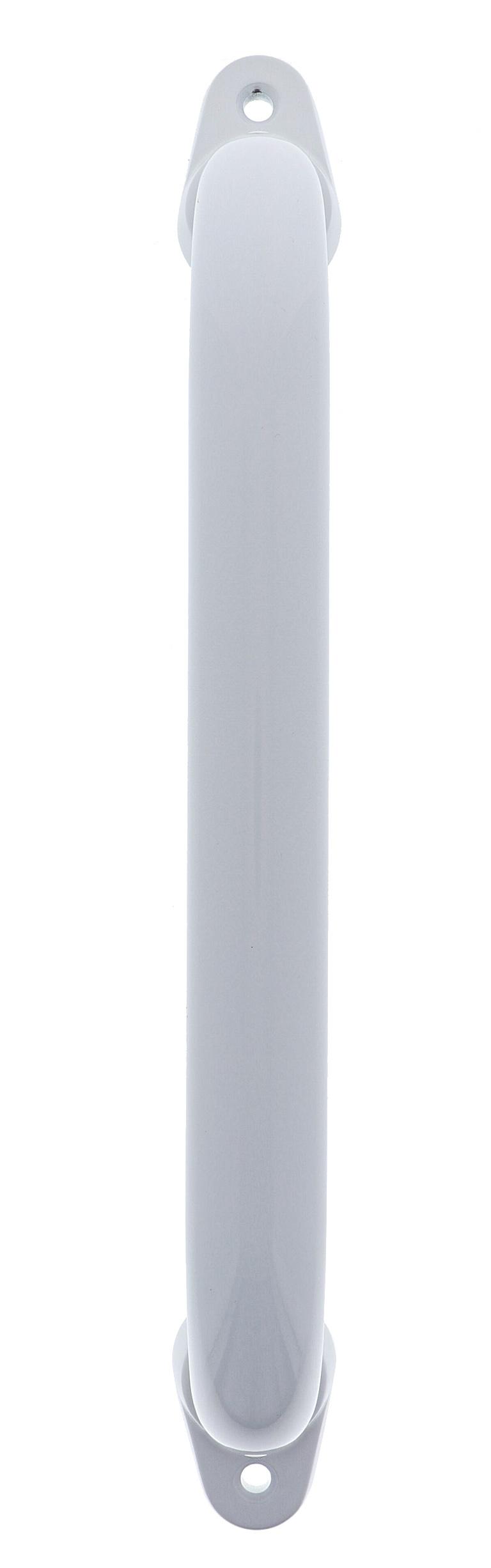 Single Hole Grab Rail, 32mm x 300mm, Raised flange, White