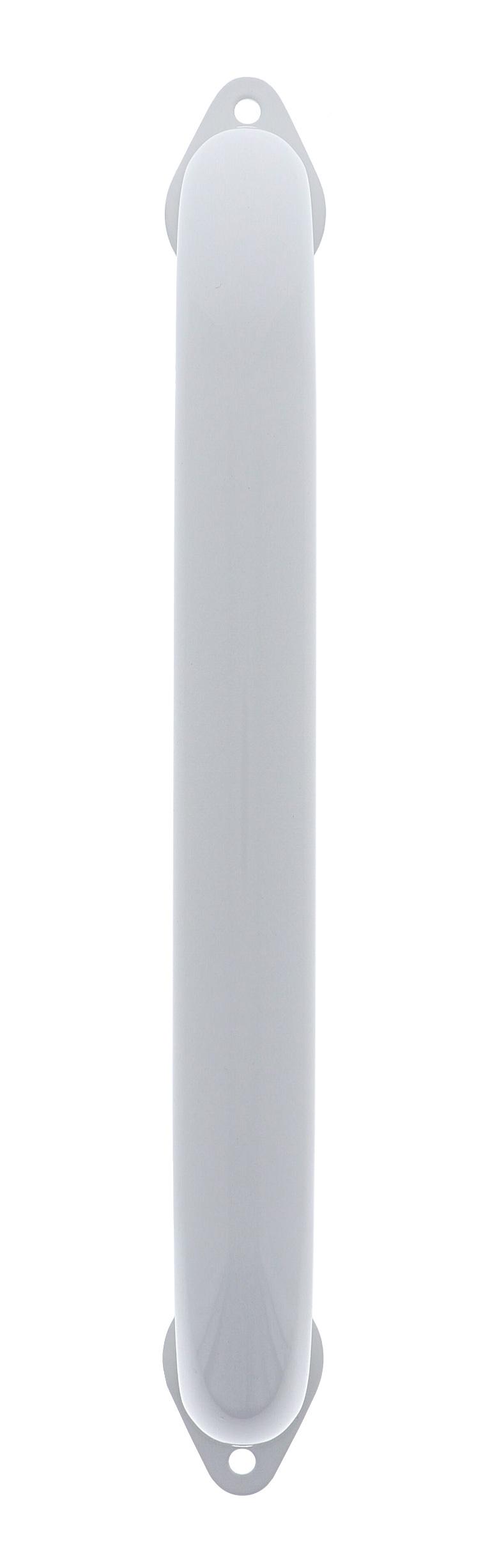 Single Hole Grab Rail, 32mm x 300mm, Flat Flange, White