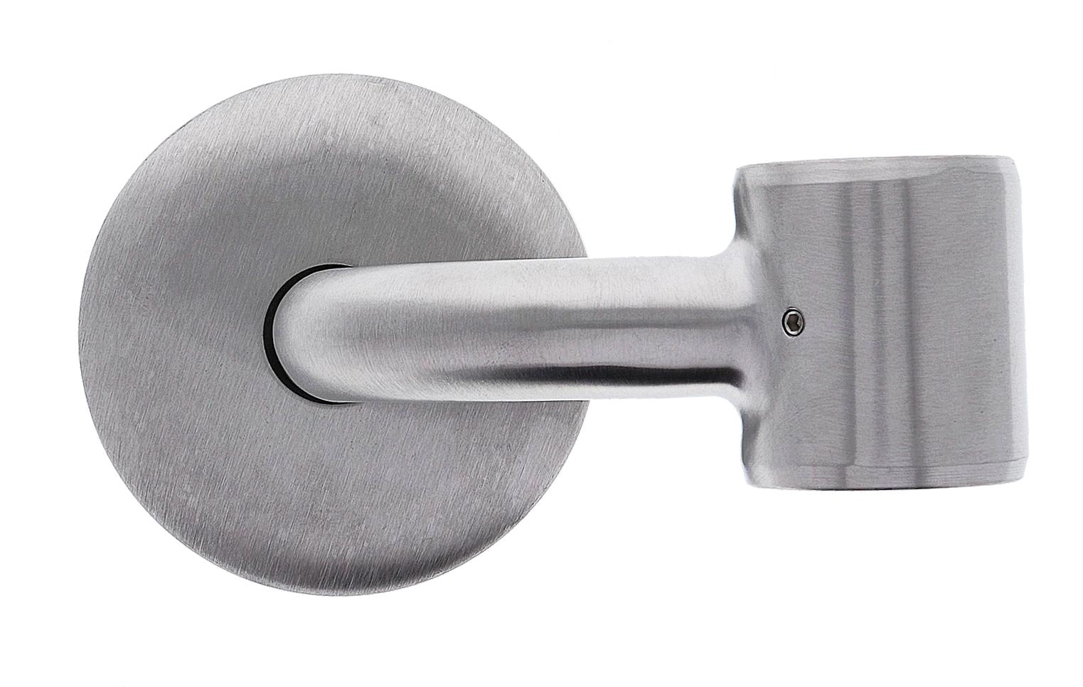 Spare 32MM bracket round concealed with grub screw fixing brushed stainless steel