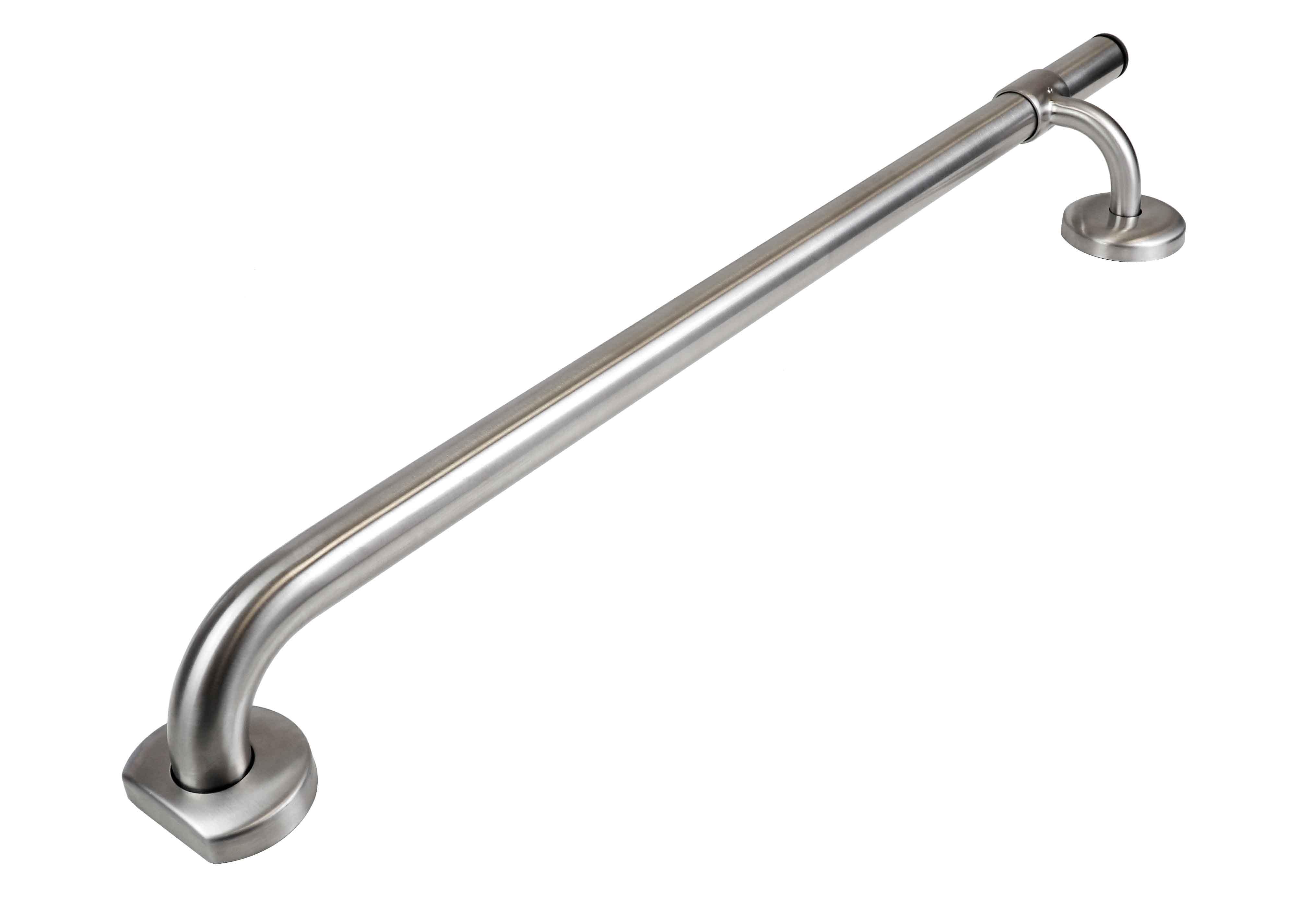 Grab Rail Sliding New Flat Covered End, 32MM x 1000MM, Brushed Stainless Steel