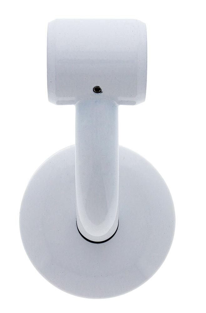 Spare 32MM bracket round concealed with grub screw fixing white