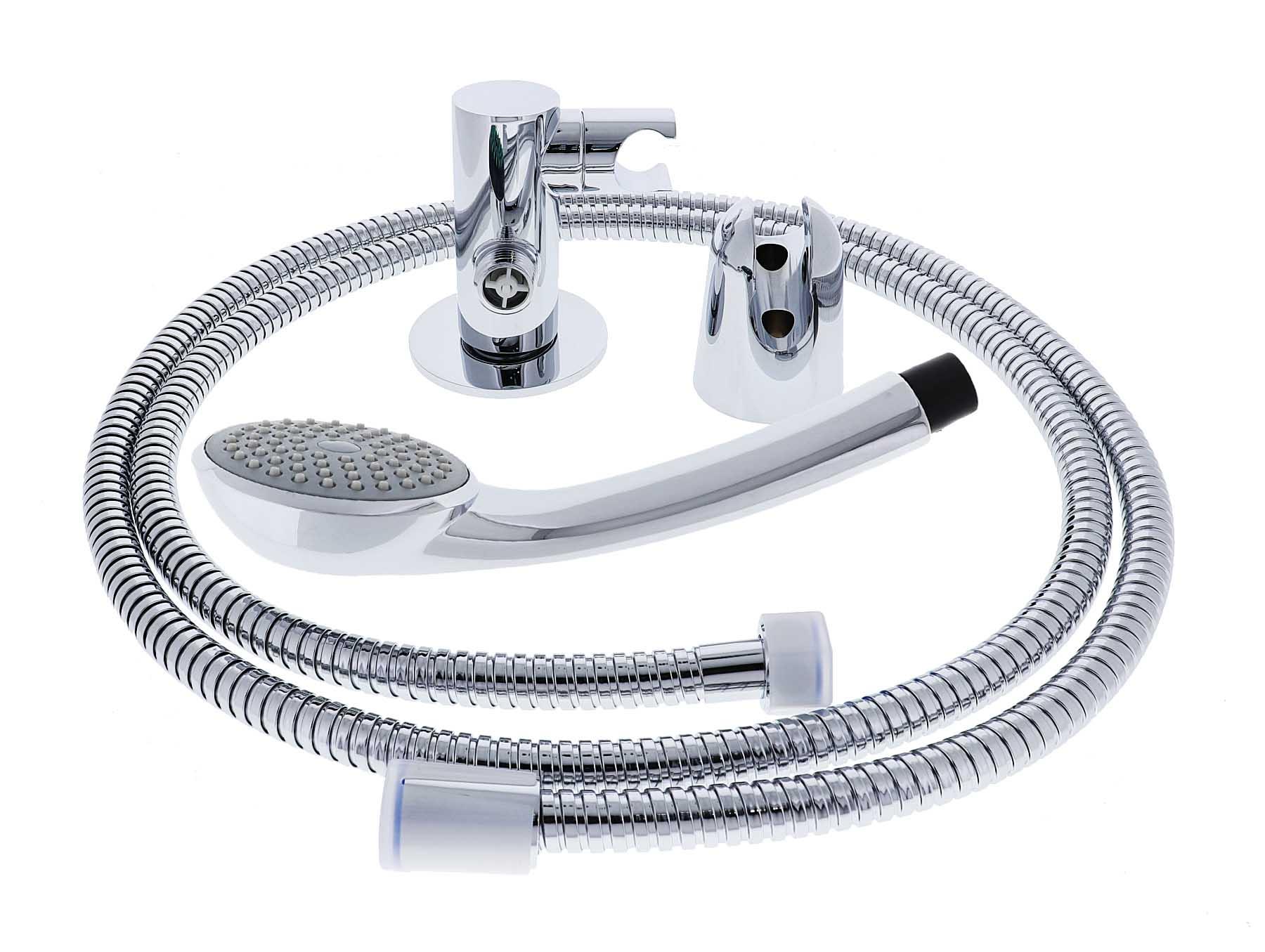 Hand Shower Kit Adjustable End Wall Bracket, 2000MM Conical hose with HS071 piece
