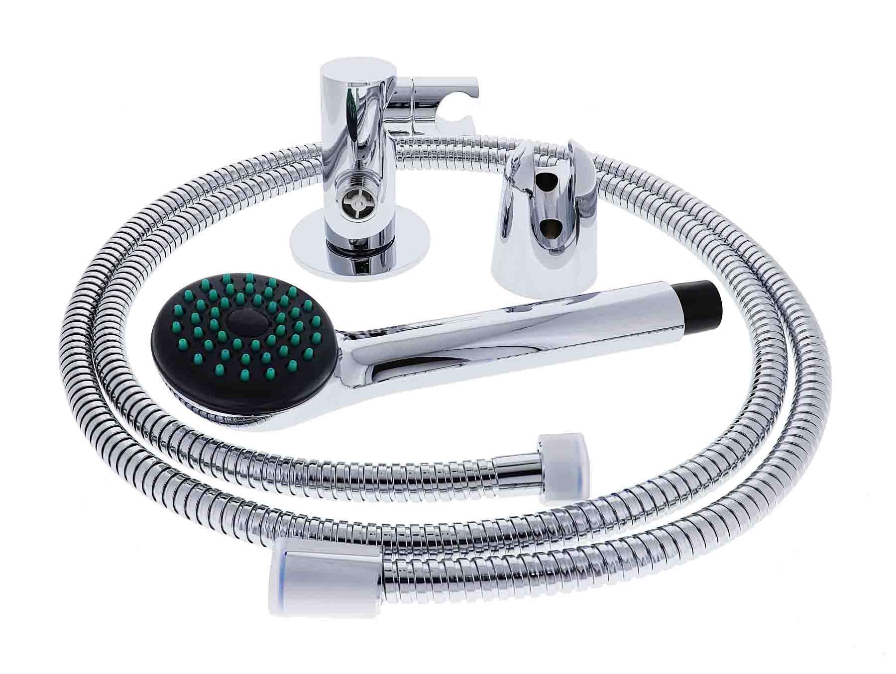 Hand Shower Kit Adjustable End Wall Bracket, 2000MM Conical hose
