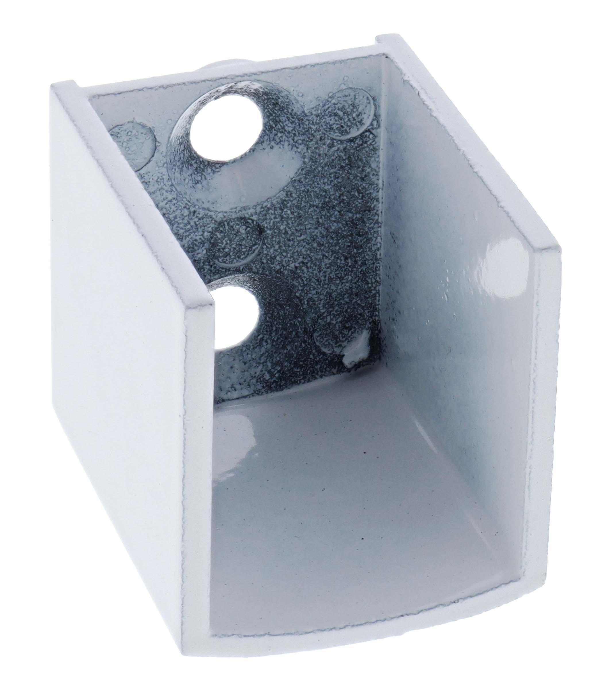 Wall bracket for 25mm x 20mm shower track white