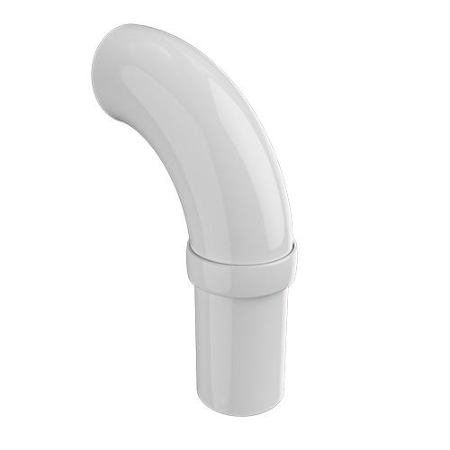 Ritefit Rail 38mm Modular System 90 degree rail end with collar White