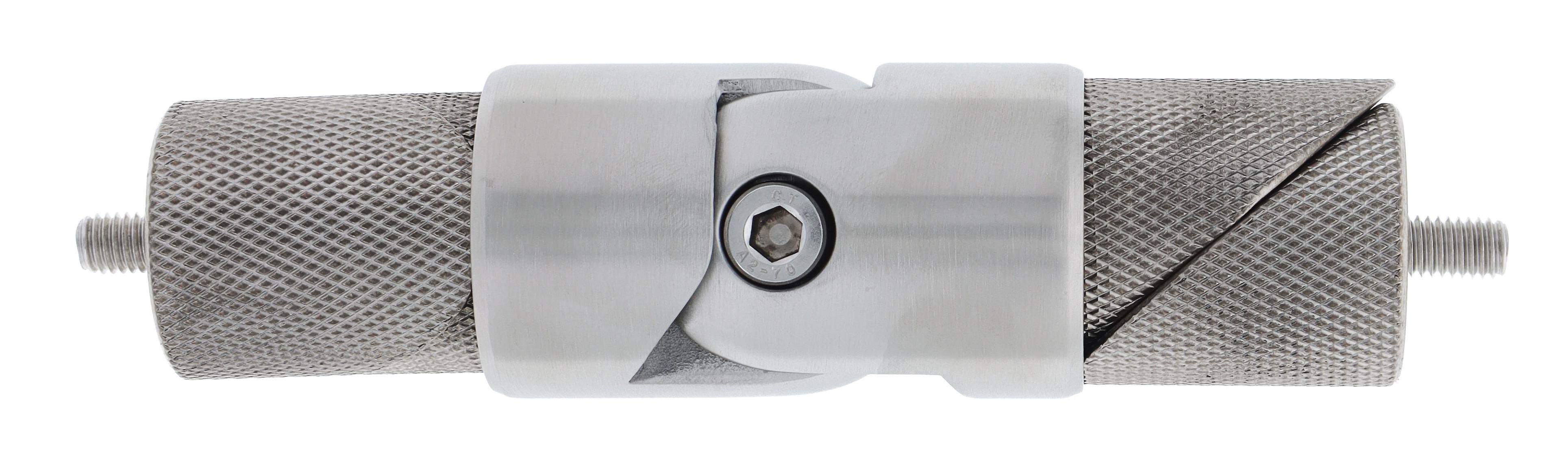 Ritefit Rail 38mm Modular System Adjustable joining piece 90 - 180 degrees Brushed Stainless Steel