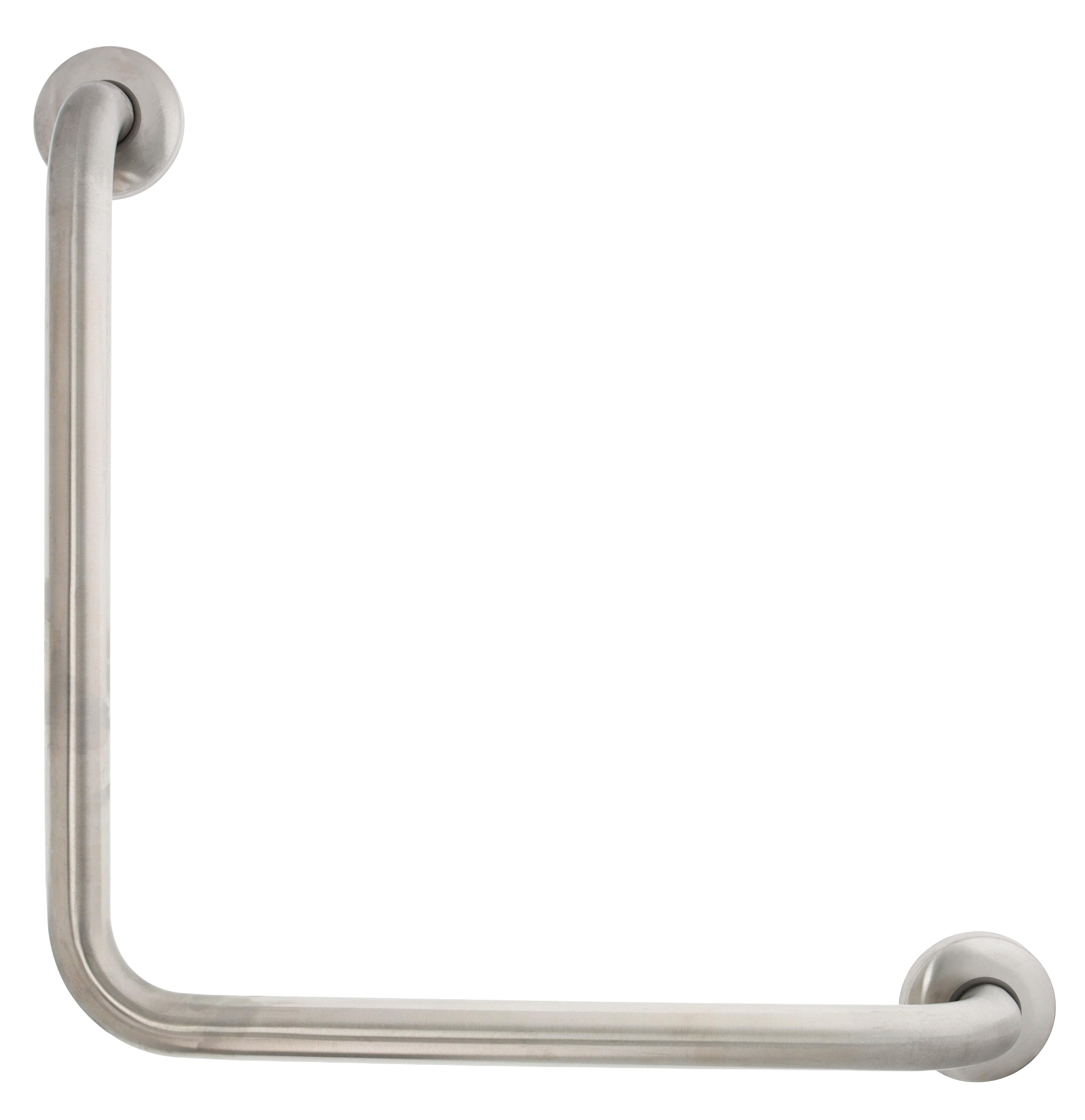 Ambulant Grab Rail, 32mm diameter, 450mm x 450mm, Steri-Gard Concealed Fixing, brushed stainless steel