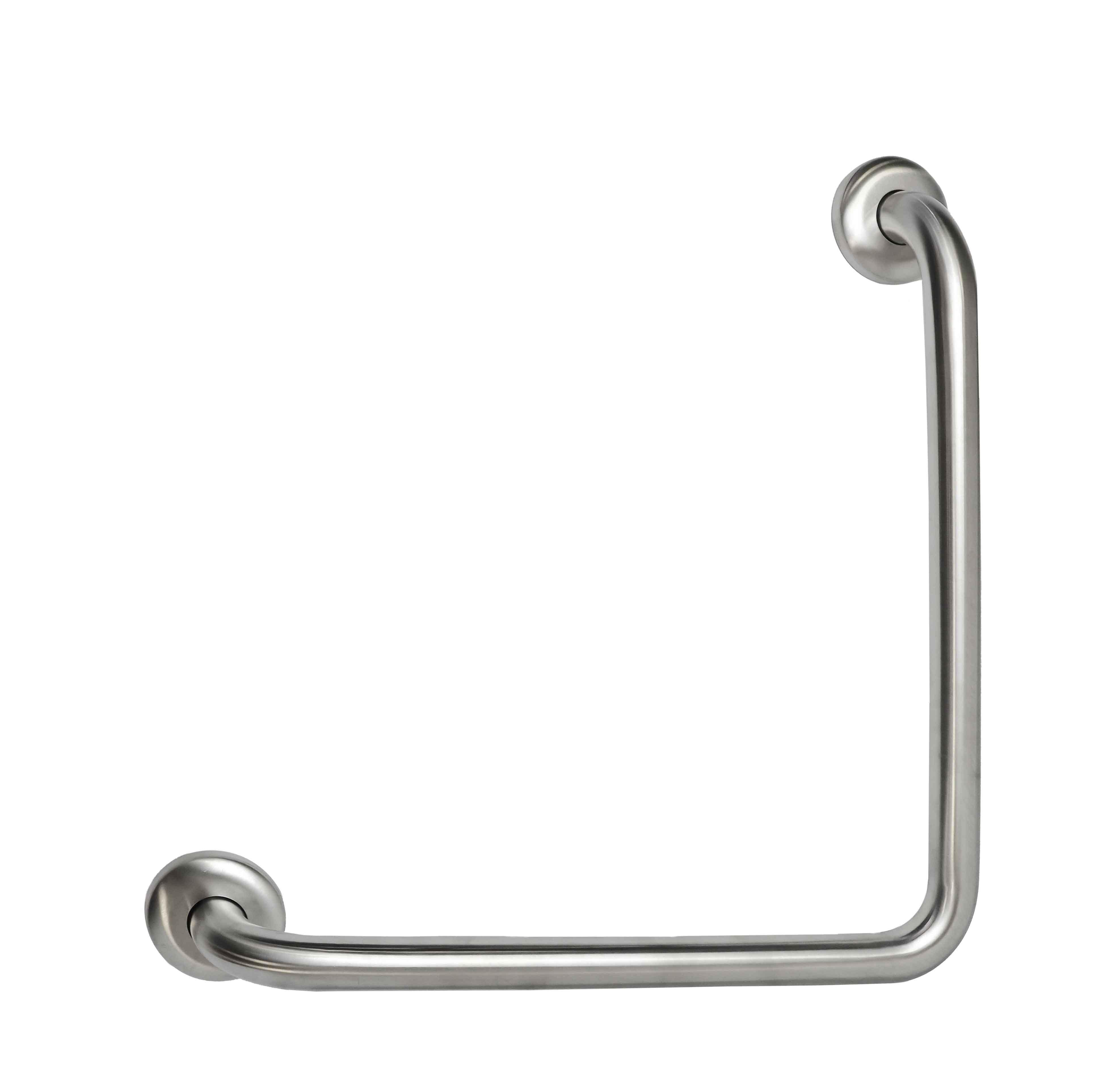 Ambulant Grab Rail, 32mm diameter, 450mm x 450mm, Concealed Fixing, Stainless steel