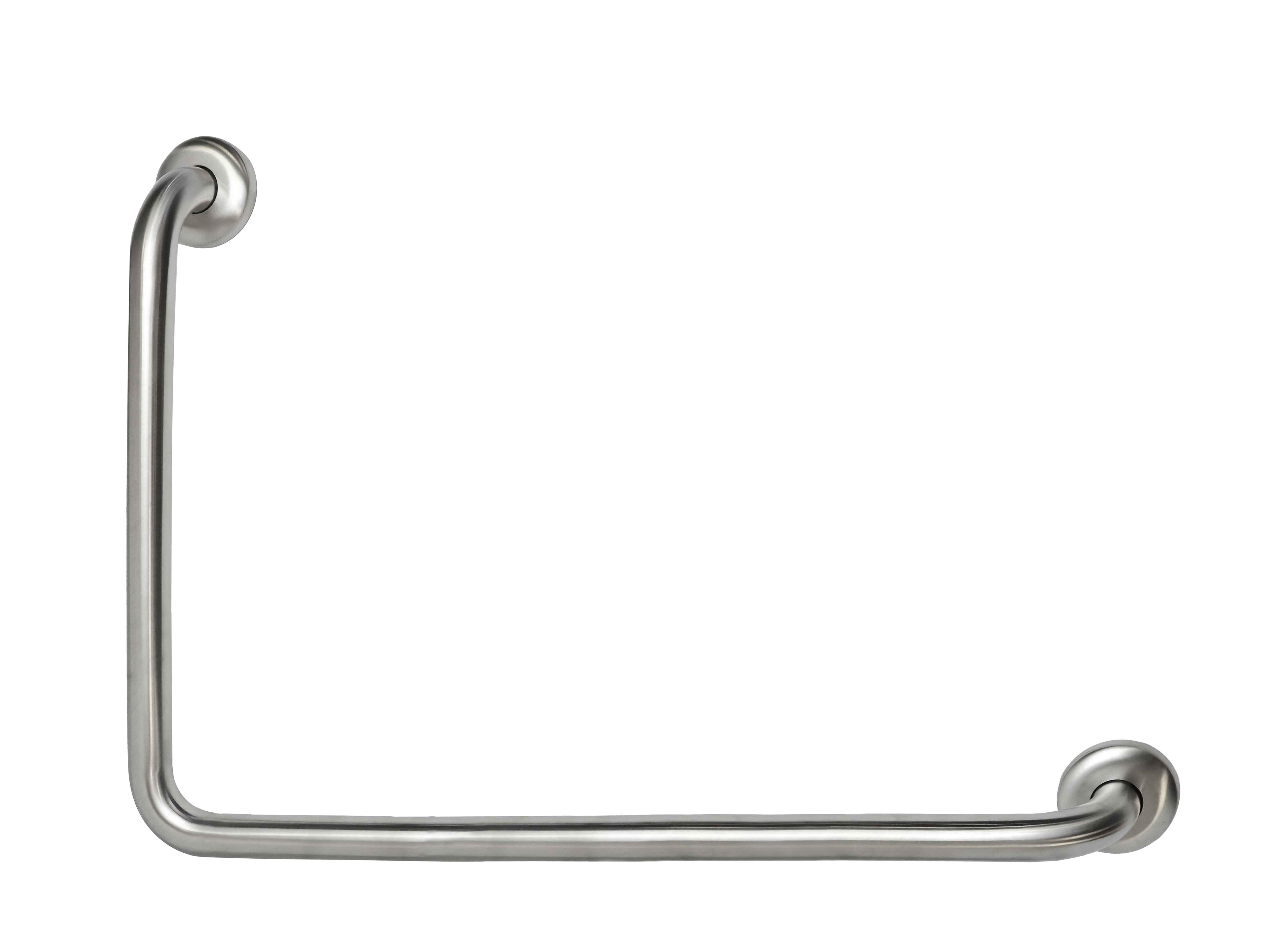 Ambulant Grab Rail, 32mm diameter, 450mm x 600mm, Left hand Concealed Fixing, Stainless steel