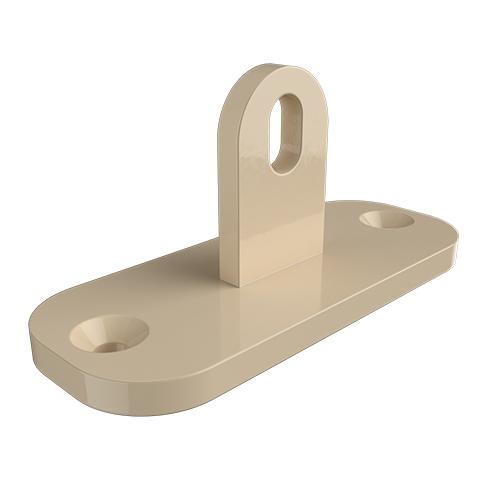 Ritefit Rail 38mm Modular System Architrave bracket 100mm x 40mm Almond Ivory