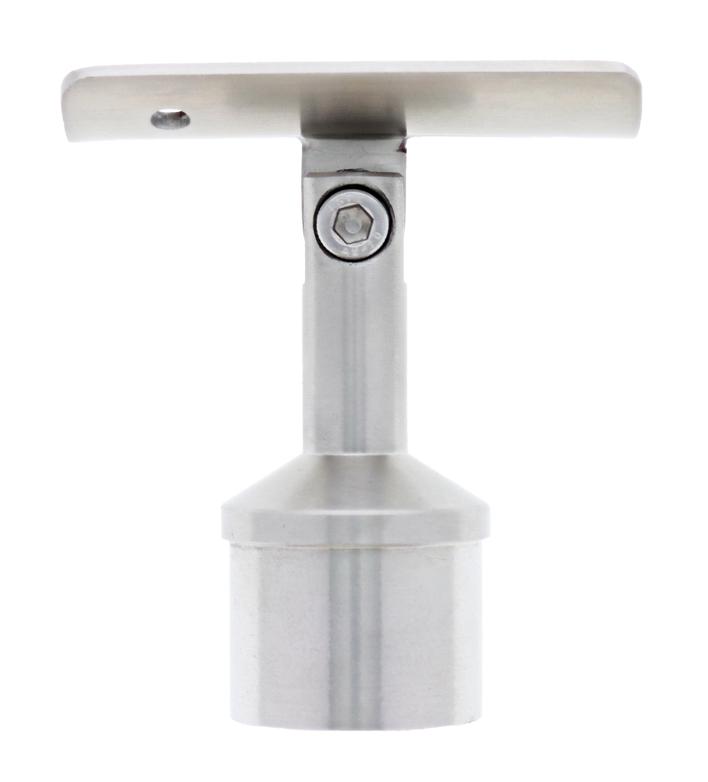 Ritefit Rail 38mm Modular System Horizontal rail support bracket with vertical insert plug adaptor Brushed Stainless Steel