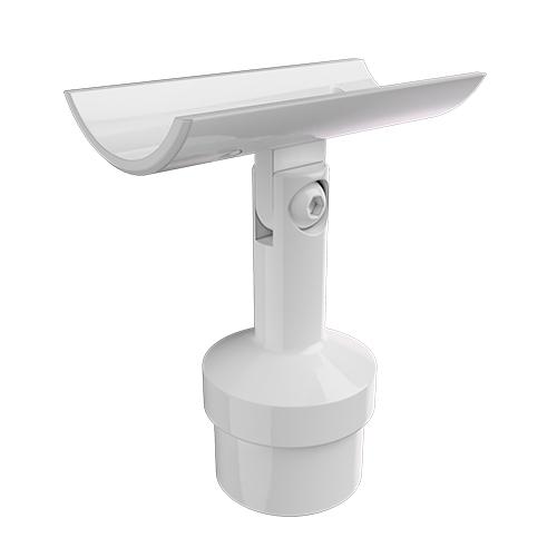 Ritefit Rail 38mm Modular System Horizontal rail support bracket with vertical insert plug adaptor White