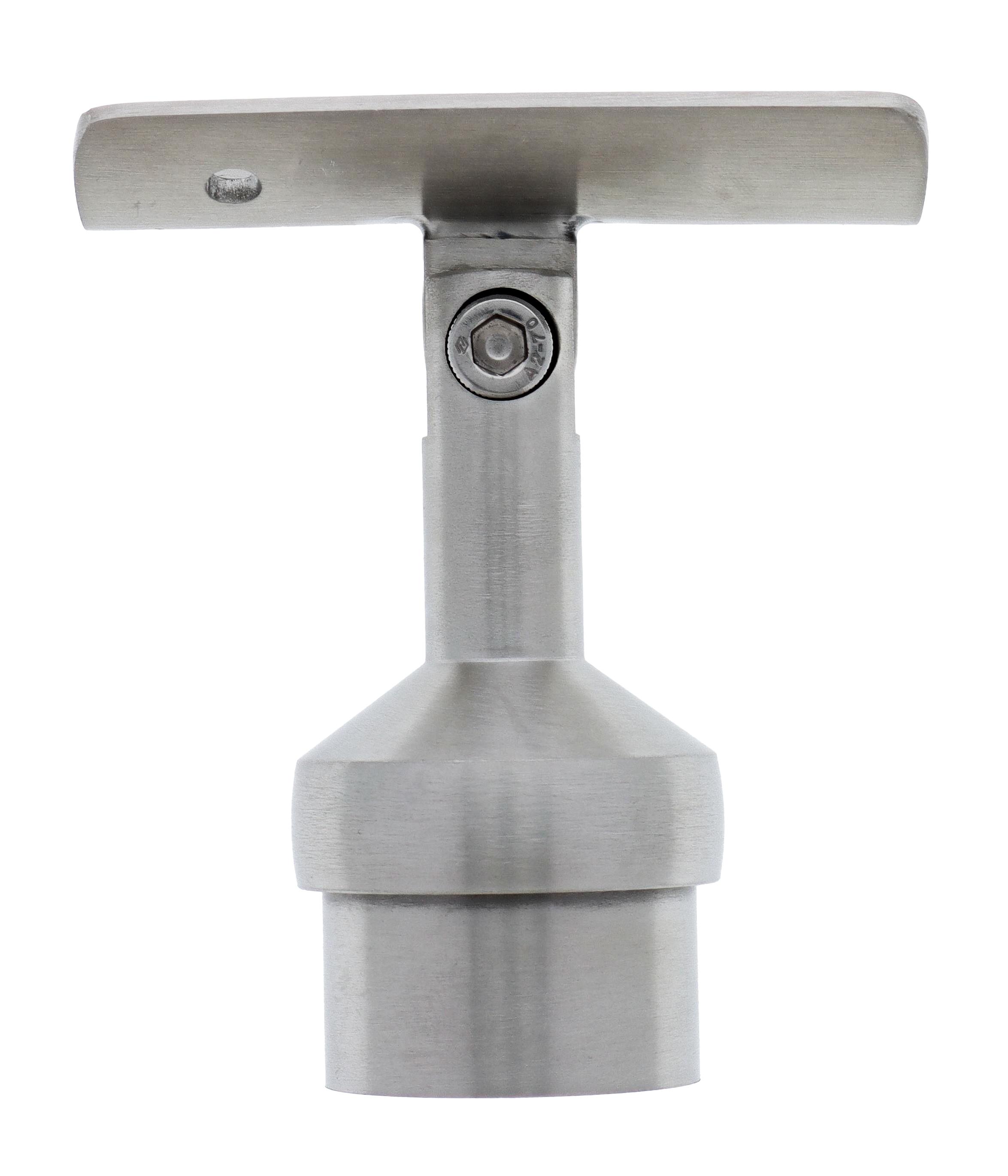 Ritefit Rail 38mm Modular System Horizontal rail support bracket with vertical insert plug adaptor Brushed Stainless Steel