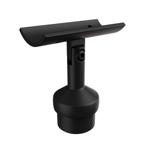 Ritefit Rail 38mm Modular System Horizontal rail support bracket with vertical insert plug adaptor and tube hiding collar section Matte Blac