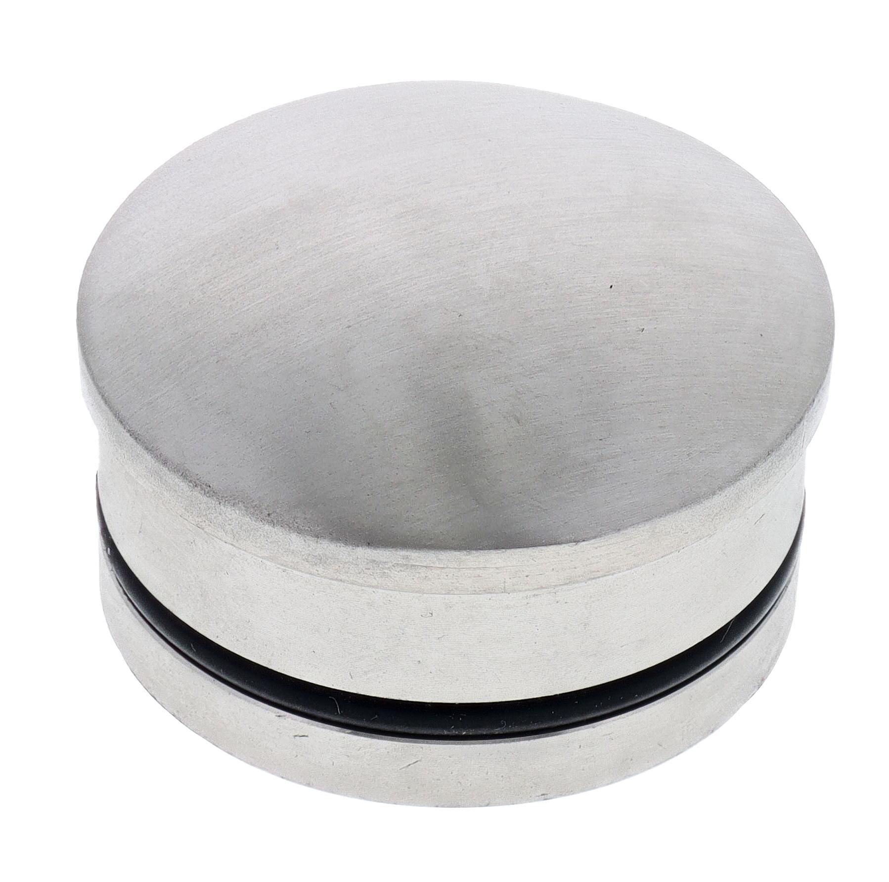Ritefit Rail 38mm Modular System End cap with rubber insert ring Brushed Stainless Steel