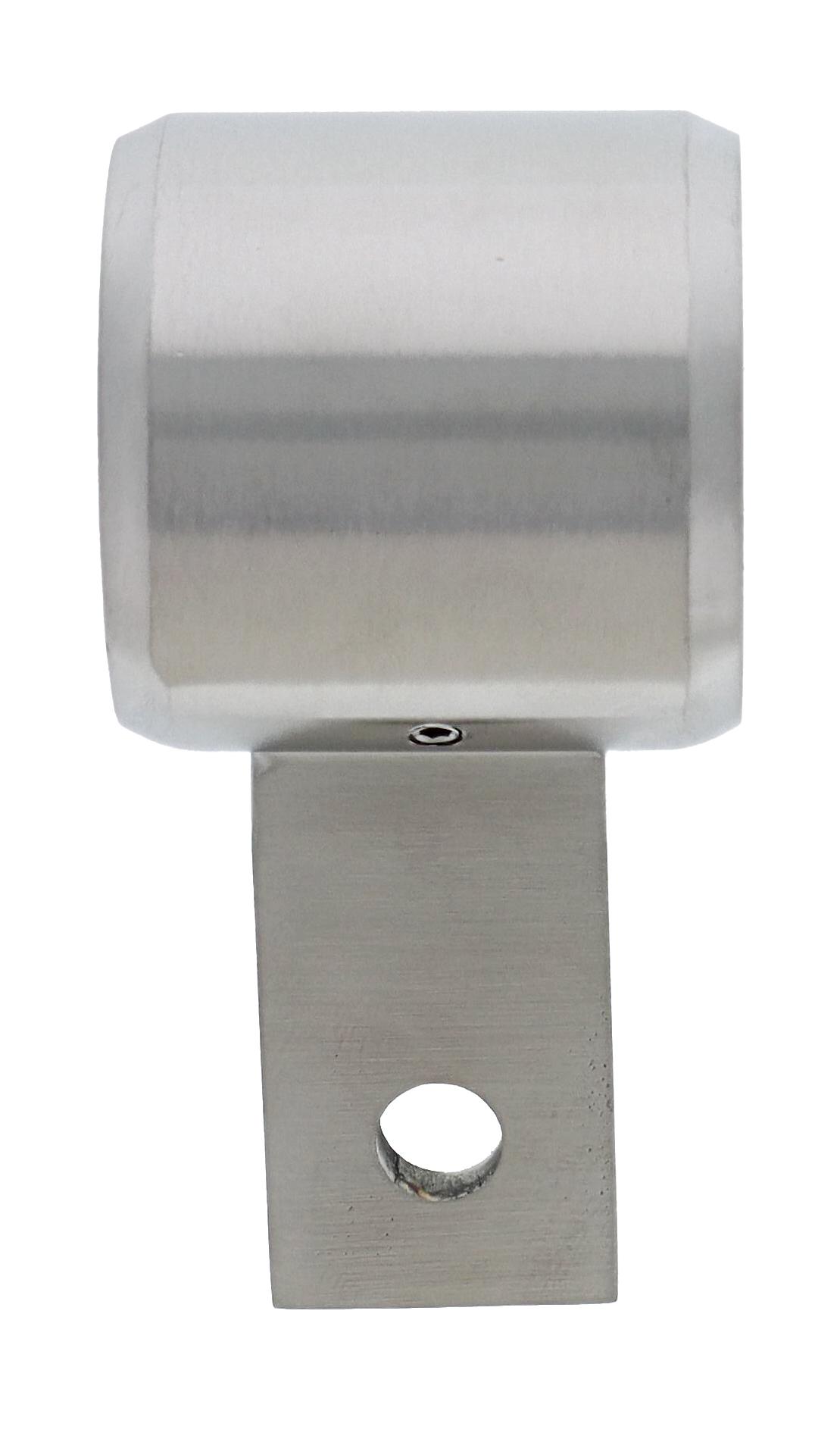Ritefit Rail 38mm Modular System Horizontal rail adaptor, suits 38mm diameter tubing, with squared bottom lug Brushed Stainless Steel