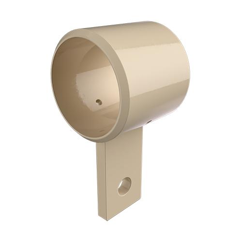 Ritefit Rail 38mm Modular System Horizontal rail adaptor, suits 38mm diameter tubing, with squared bottom lug Almond Ivory
