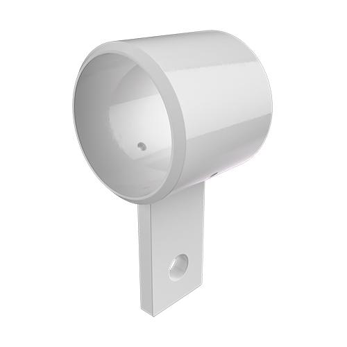 Ritefit Rail 38mm Modular System Horizontal rail adaptor, suits 38mm diameter tubing, with squared bottom lug White