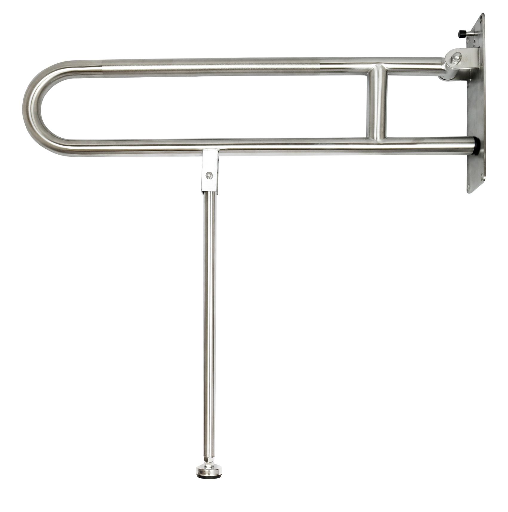 Drop down grab rail, Drop down Leg, 35mm diameter x 900mm, peened stainless steel