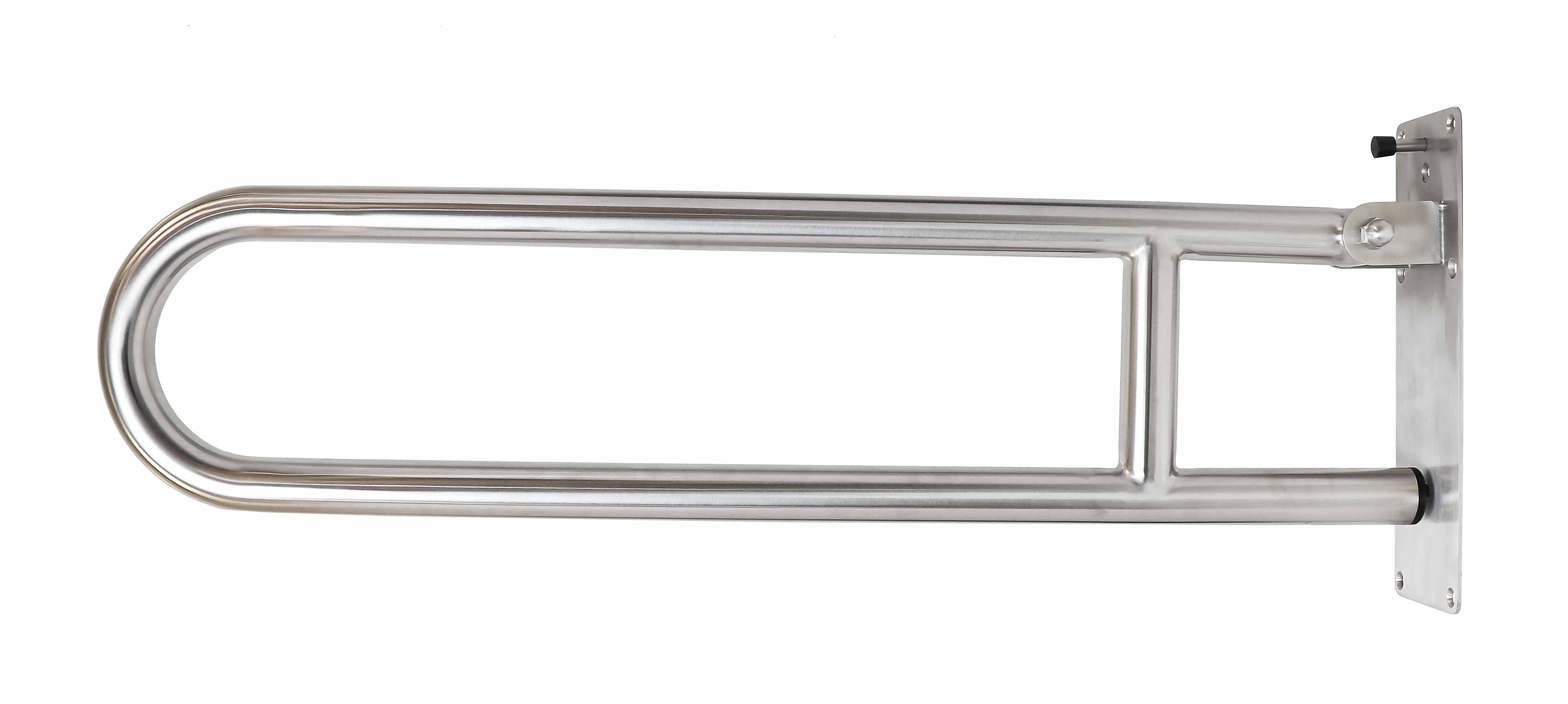 Drop down grab rail, 35mm diameter x 800mm, brushed stainless steel