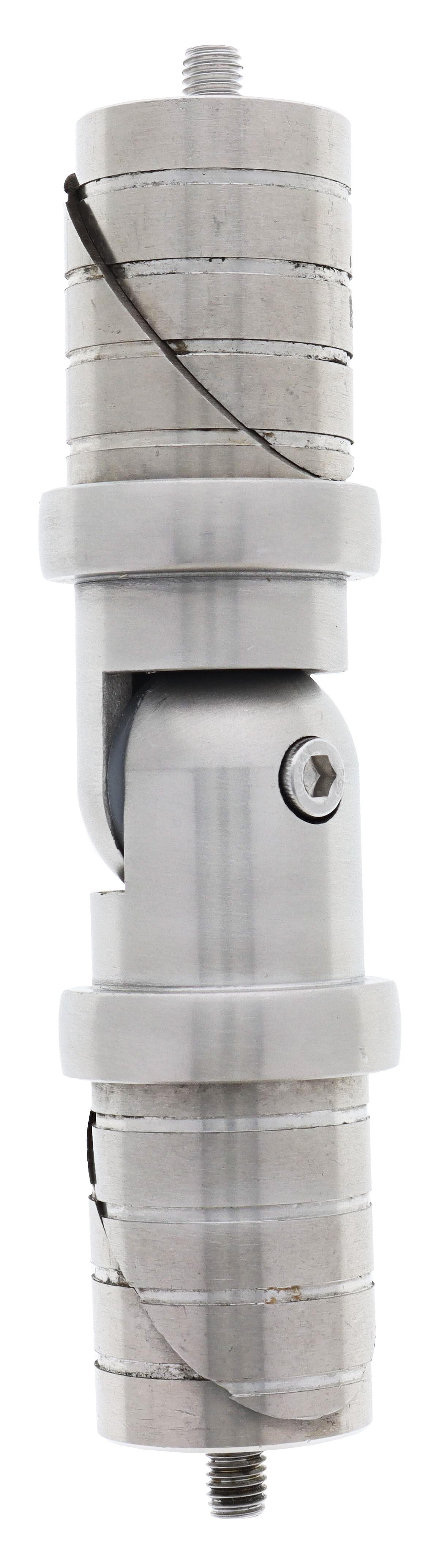 Ritefit Rail 38mm Modular System Adjustable knuckle joint with built in cover rings Brushed Stainless Steel