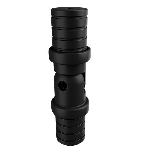 Ritefit Rail 38mm Modular System Adjustable knuckle joint with built in cover rings Matte Black