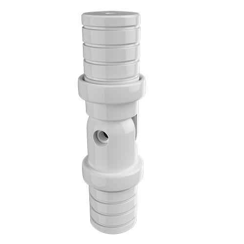 Ritefit Rail 38mm Modular System Adjustable knuckle joint with built in cover rings White
