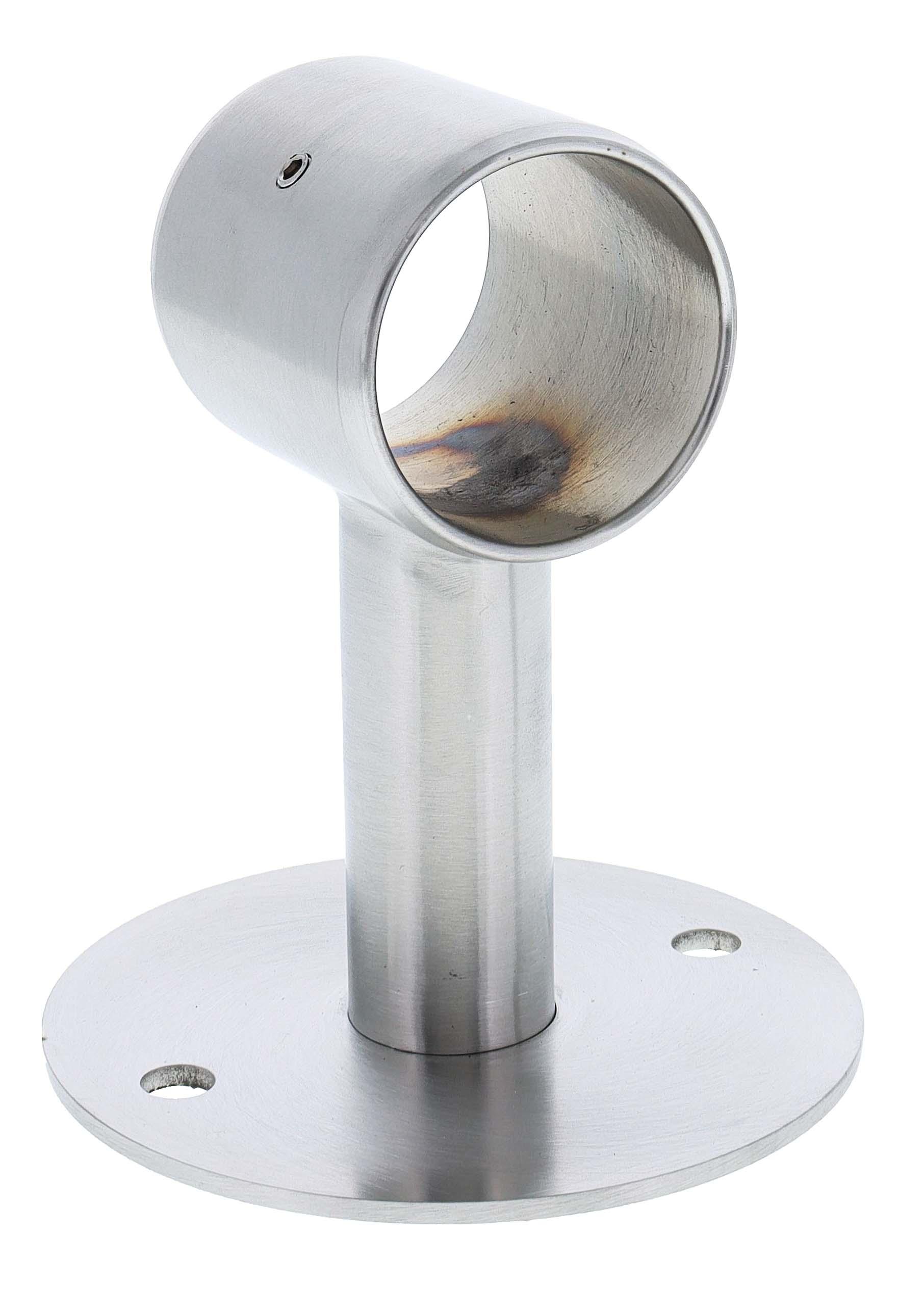 Mounting bracket for top of post, 32mm, brushed stainless steel