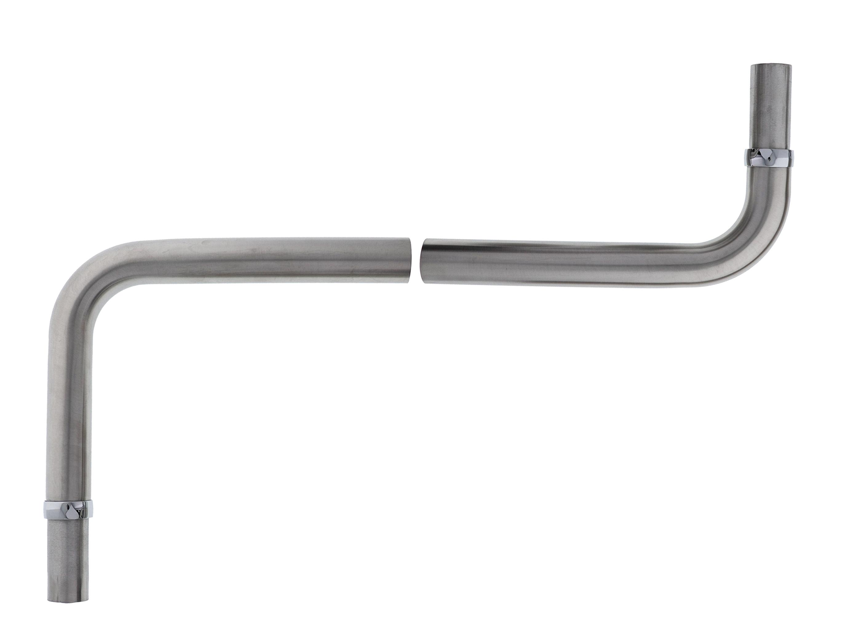 Ritefit Rail 38mm Modular System Ramp rail return Brushed Stainless Steel
