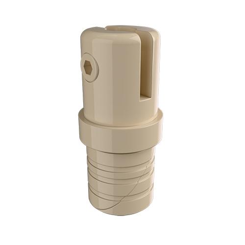 Ritefit Rail 38mm Modular System Multi purpose adaptor for vertical leg insert and mid rail fixings Almond Ivory