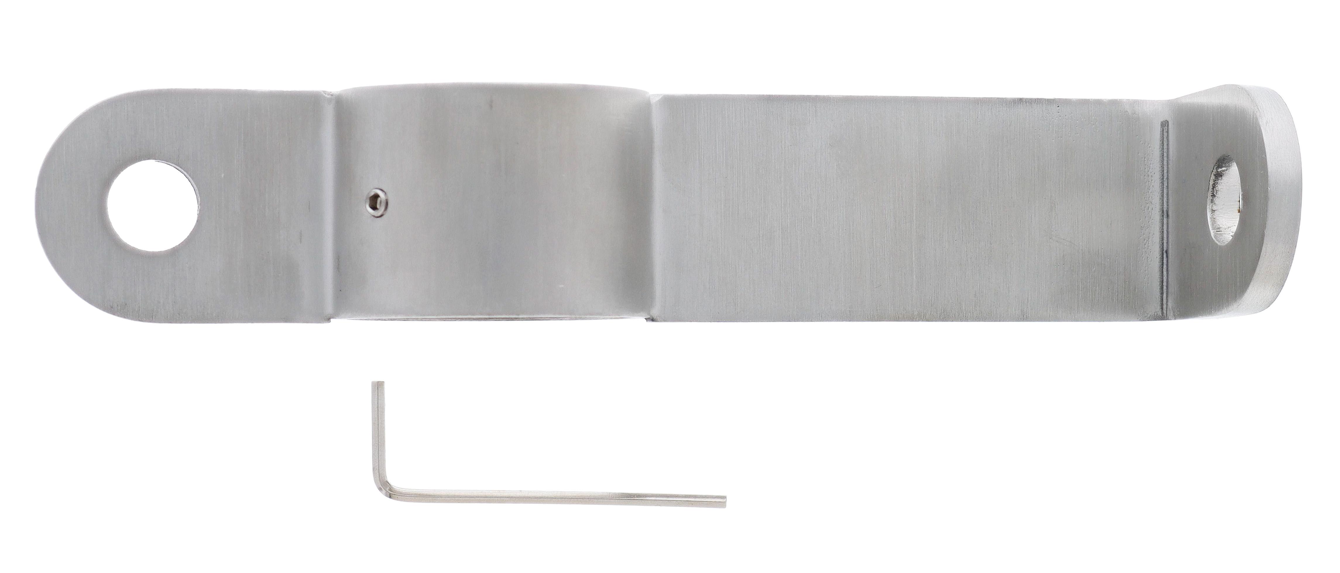 Ritefit Rail 38mm Modular System Mid rail adaptor single sided and right angled lugs Brushed Stainless Steel