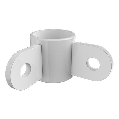 Ritefit Rail 38mm Modular System Mid rail adaptor right angled model made to suit centred leg fixing White