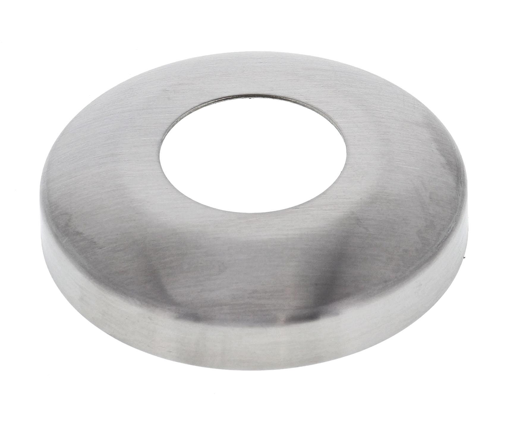 Flange cover round 32mm hole brushed stainless steel