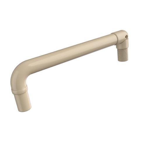 Ritefit Rail 38mm Modular System Elbow 90 degree for 38mm with 300mm lead in pivoting elbow end and dress ring Almond Ivory