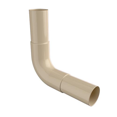 Ritefit Rail 38mm Modular System Elbow 90 degree with dress rings Almond Ivory
