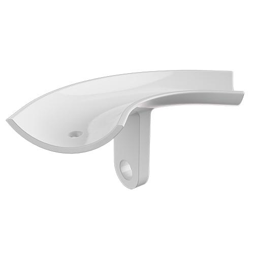 Ritefit Rail 38mm Modular System Bracket 90 degree to fit beneath N3901-38 elbow allowing access to centre a vertical leg White