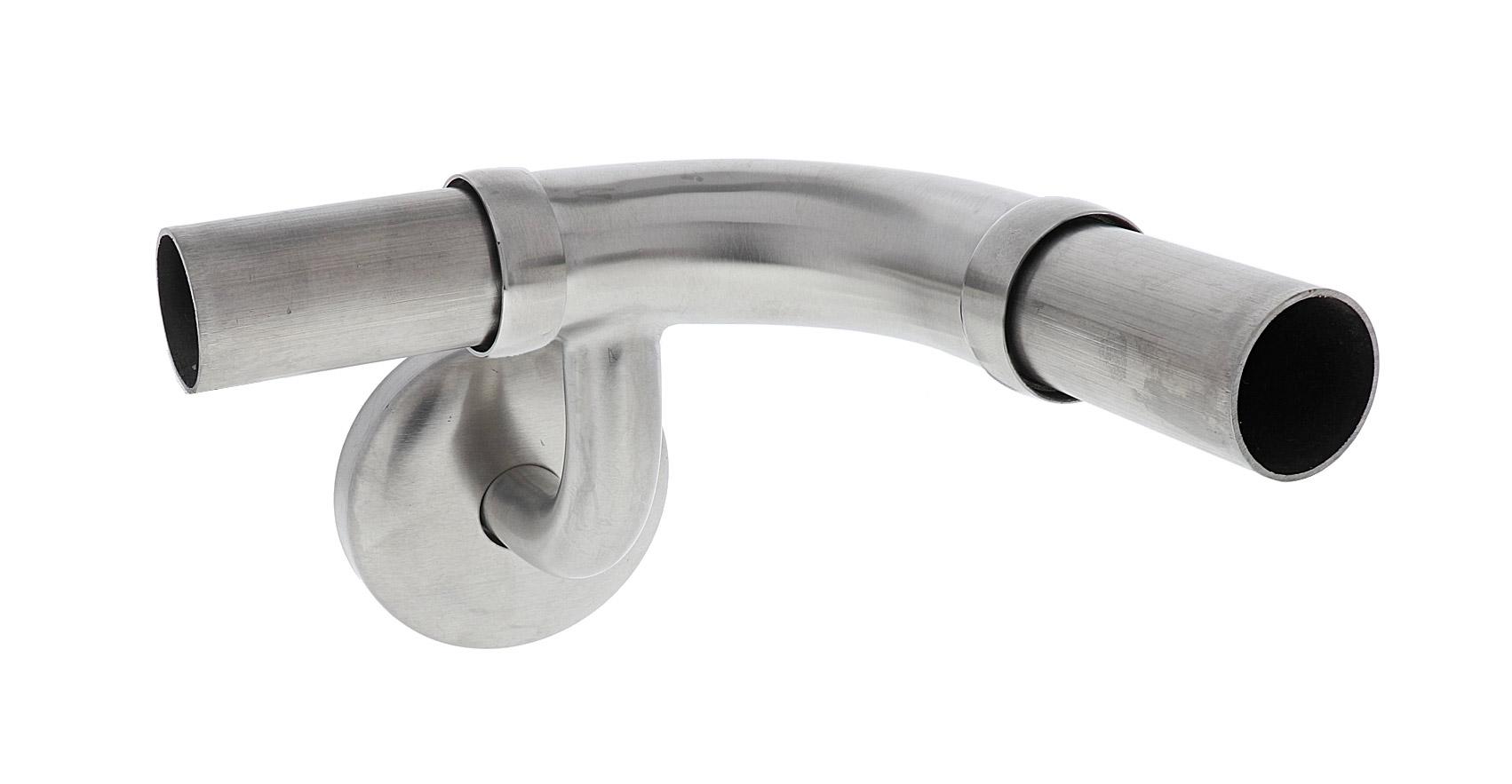 Modular Grab Rails Elbow, Elbow 90 degree horizontal rh, Concealed Fixing Brushed Stainless Steel