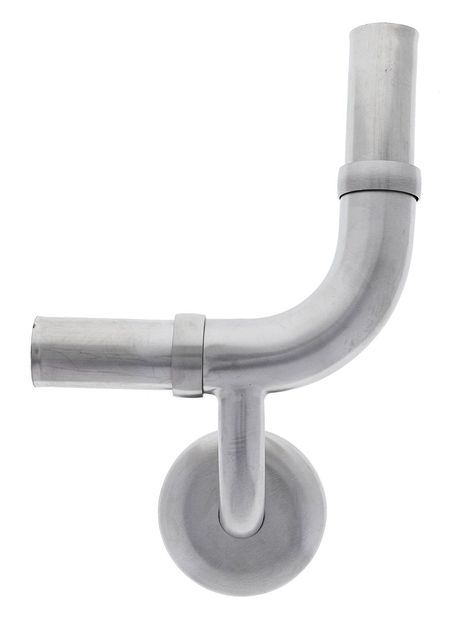 Modular Grab Rails Elbow, Elbow 90 degree vertical rh, Concealed Fixing Brushed Stainless Steel