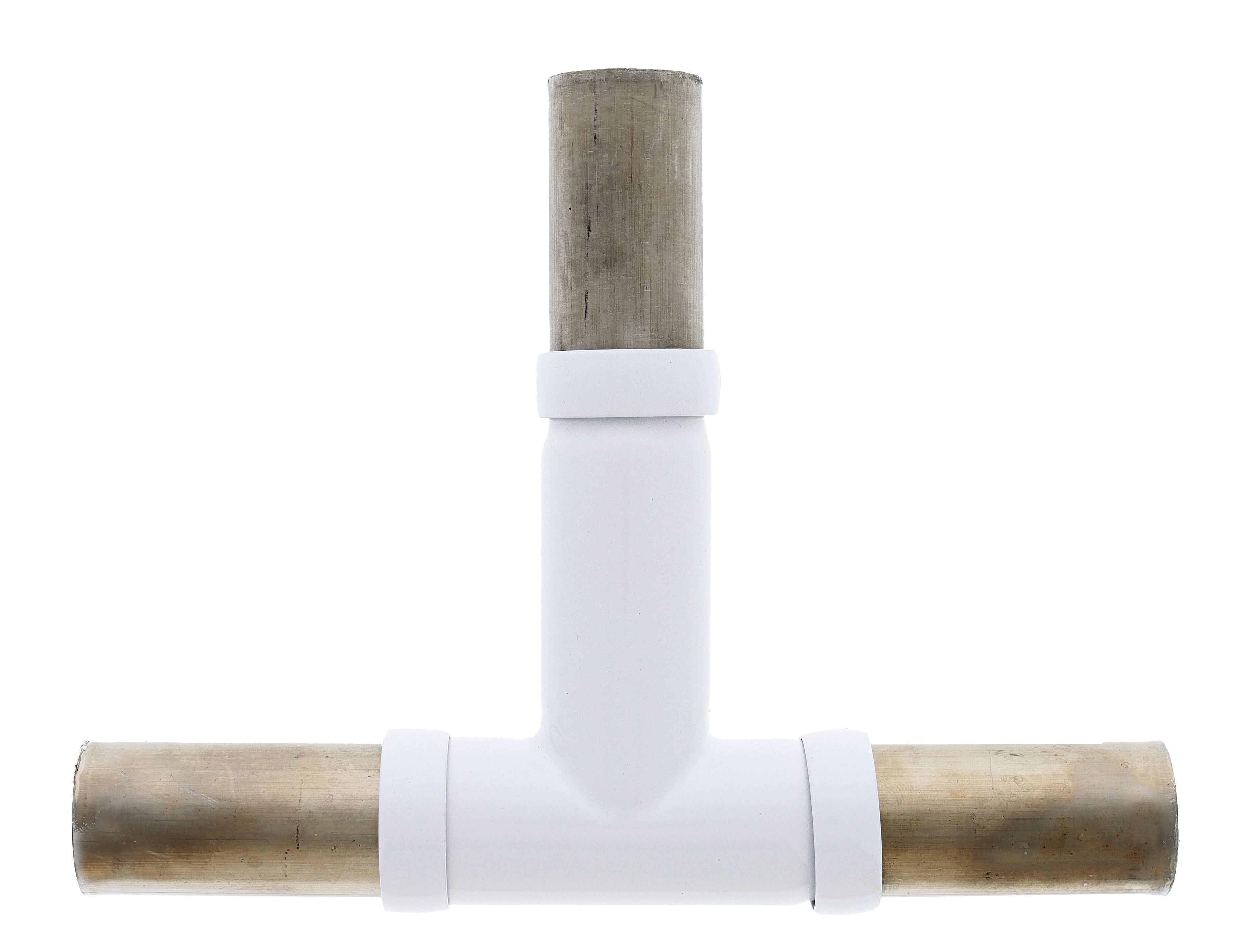 Modular Grab Rails Tee Section, Tee section, White