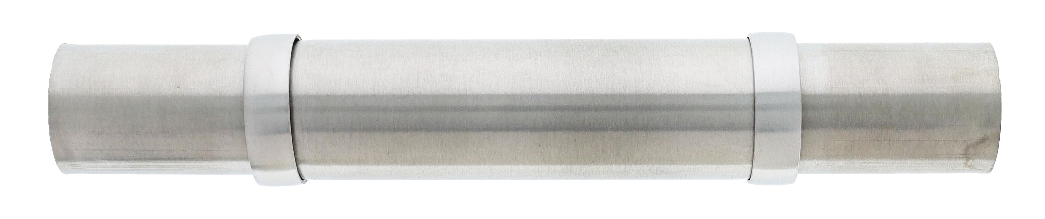 Ritefit Rail 38mm Modular System Straight joiner with two dress rings Brushed Stainless Steel