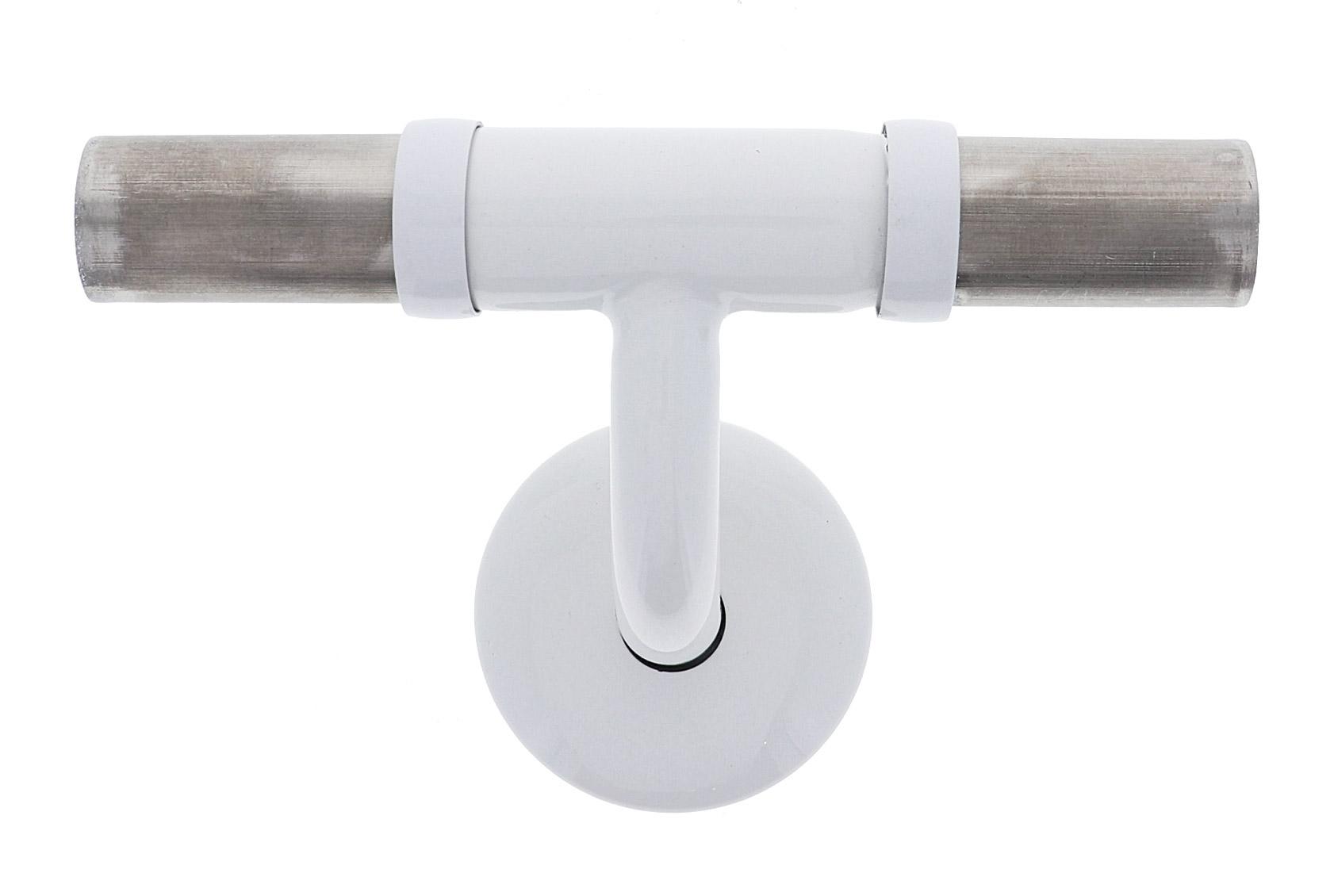 Modular Grab Rails Straight Joiner, Straight joiner, Concealed Fixing White