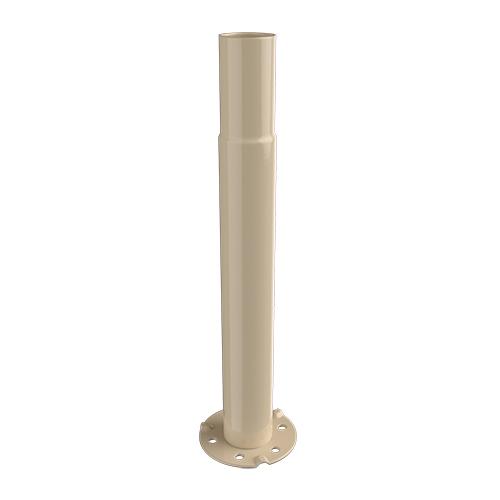 Ritefit Rail 38mm Modular System Straight end with extended tubing to 300mm Almond Ivory