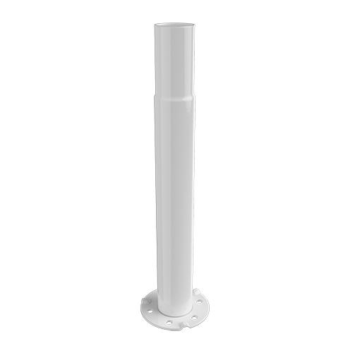 Ritefit Rail 38mm Modular System Straight end with extended tubing to 300mm White