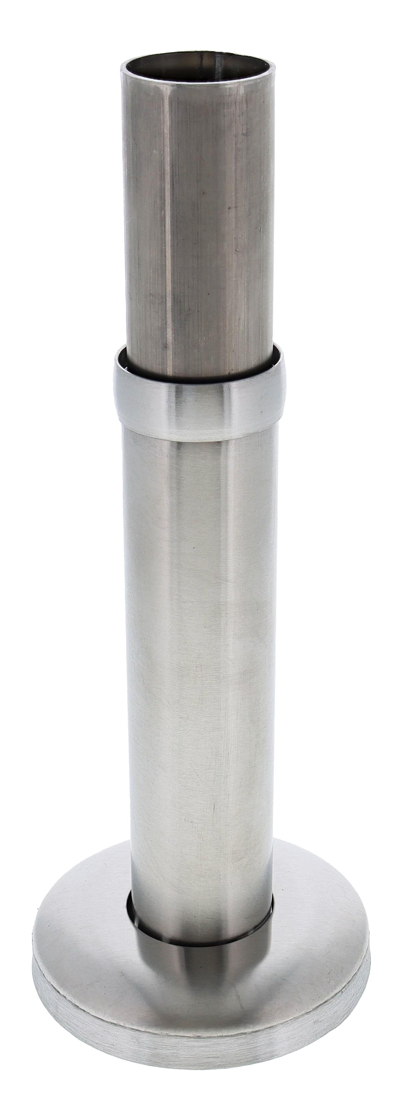 Modular Grab Rails Straight End, Straight end extended, Concealed Fixing Brushed Stainless Steel