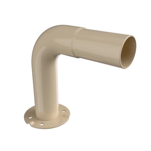 Ritefit Rail 38mm Modular System Elbow end extended length 150mm overall per one with dress ring Almond Ivory