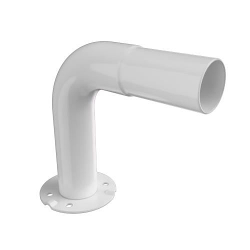 Ritefit Rail 38mm Modular System Elbow end extended length 150mm overall per one with dress ring White